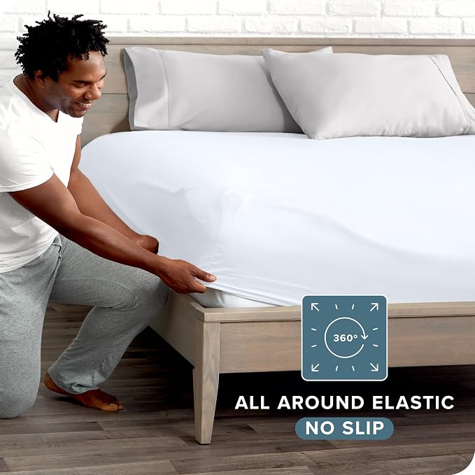 Bare Home Fitted Bottom Sheet Hospital Size - Image 3