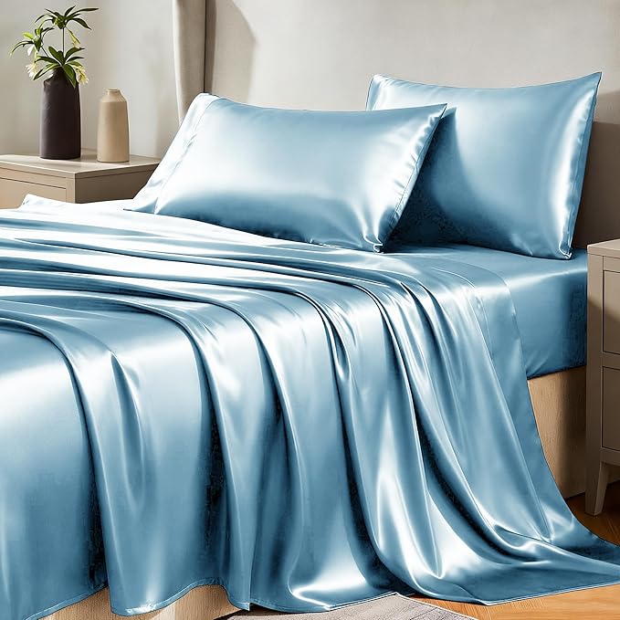 CozyLux Satin Sheets Full Size Sheets by CozyLux