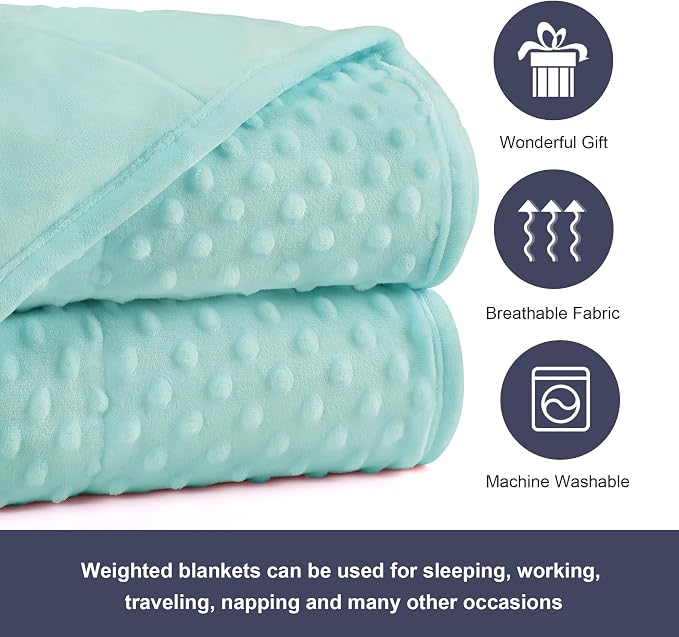 Alomidds Weighted Blanket, Luxury Velvet Heavy Blankets - Image 2
