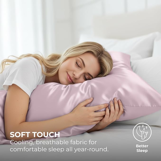 Pure Bedding Satin Pillowcase 2 Pack - Image 3
