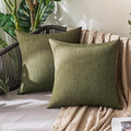 MIULEE Pack of 2 Decorative Outdoor Solid Waterproof Throw Pillow Covers Spring by MIULEE