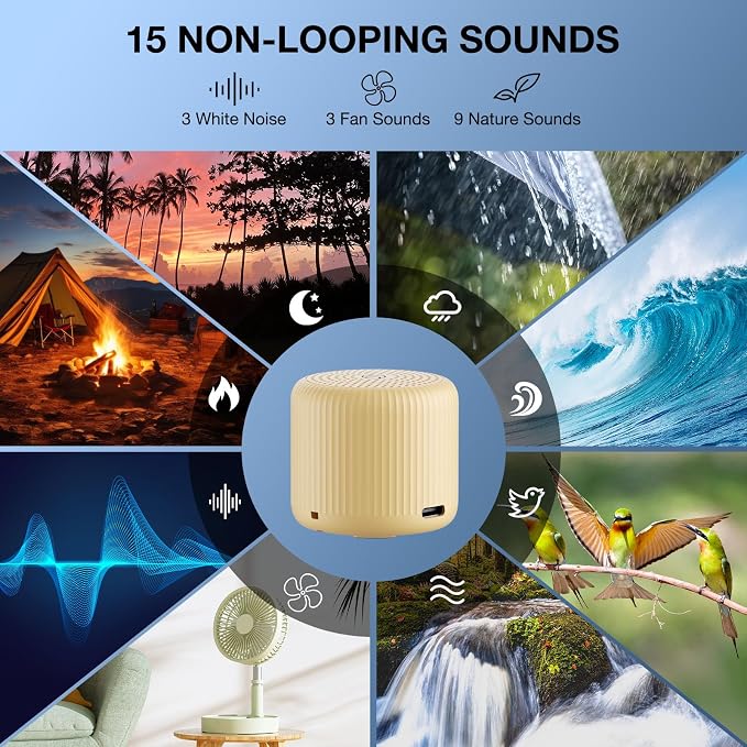 White Noise Machine Baby Portable Sound Machine, LEICEX Travel Sound Machine - Image 3