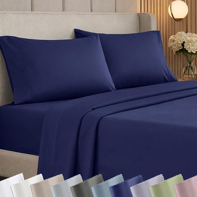 California Design Den Thick and Natural 100% Cotton Queen Bed Sheets Set by CaliforniaDesignDen