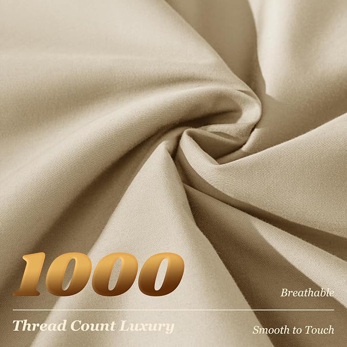 LBRO2M 1000 Thread Count 100% Egyptian Cotton Sheets Set Clifornia King - Image 3