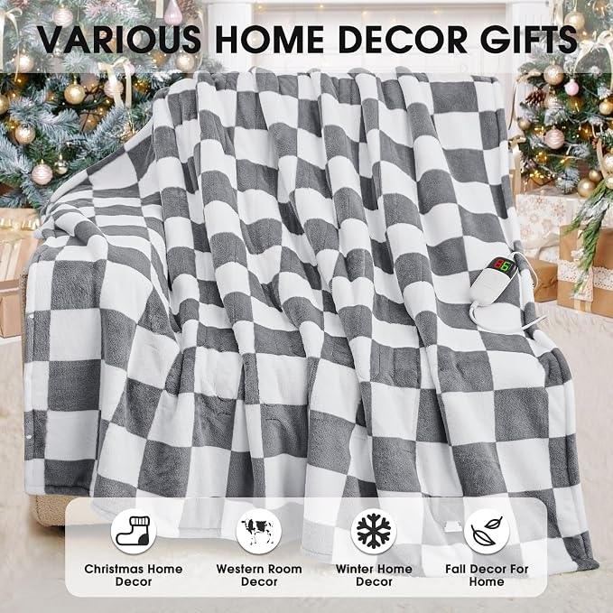 Heated Electric Blanket Twin Size, 62X84 Heating Blanket - Image 8