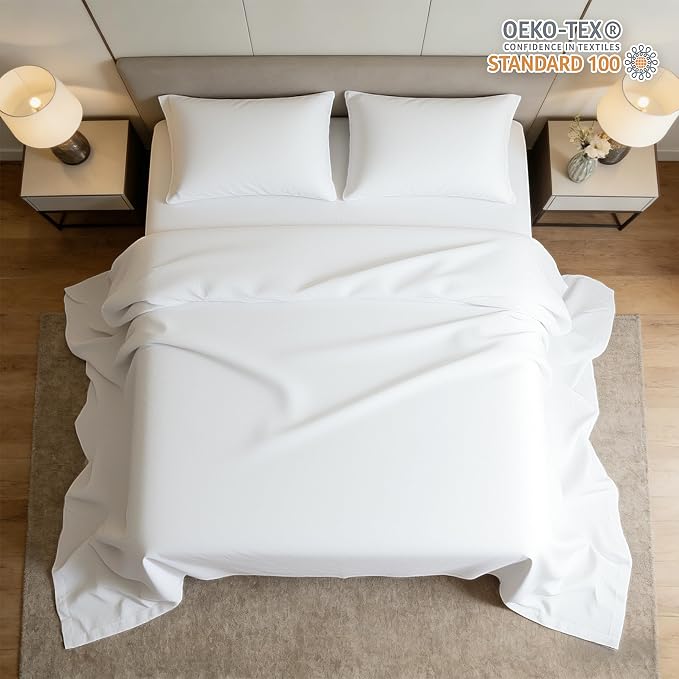 HBHLFZ Twin Flat Sheets Only 2 Pack - Image 2