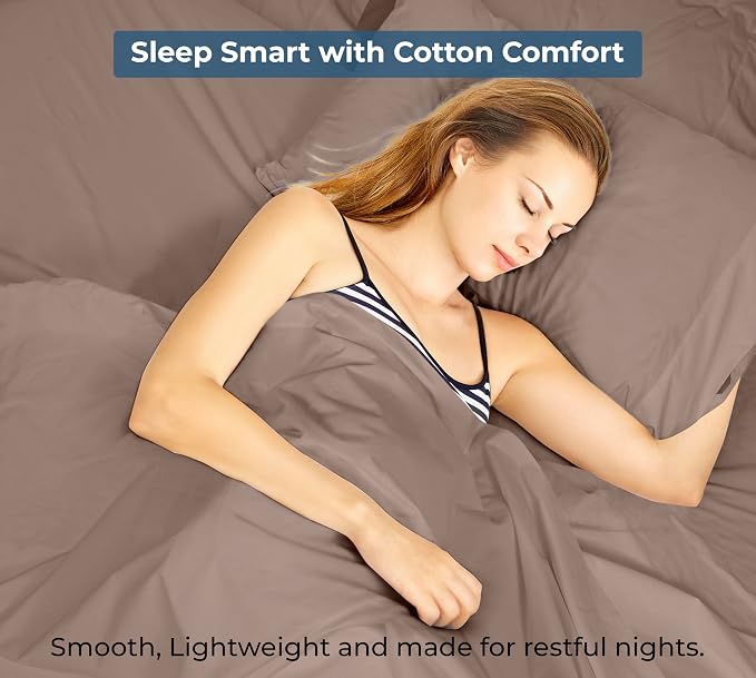 Royale Linens 100% Organic Cotton Twin XL Flat Sheet Only - Image 9
