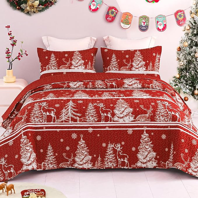 Exclusivo Mezcla Reversible Christmas Quilts Queen Size by ExclusivoMezcla
