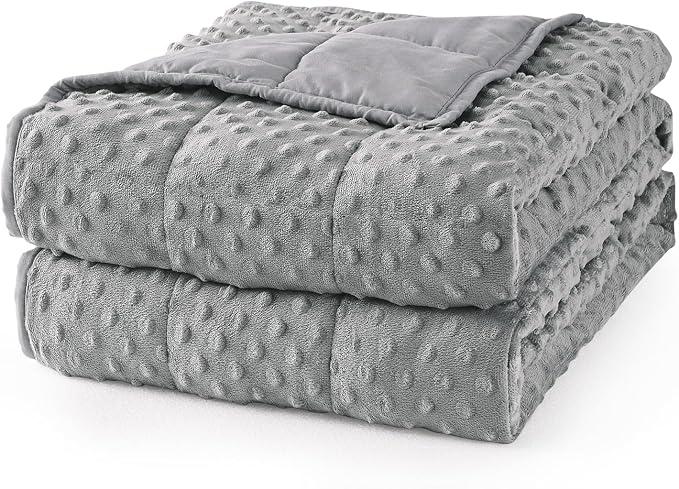 Mr. Sandman Weighted Blanket for Adults, Minky Dots Heavy Blanket for Woman by MrSandman