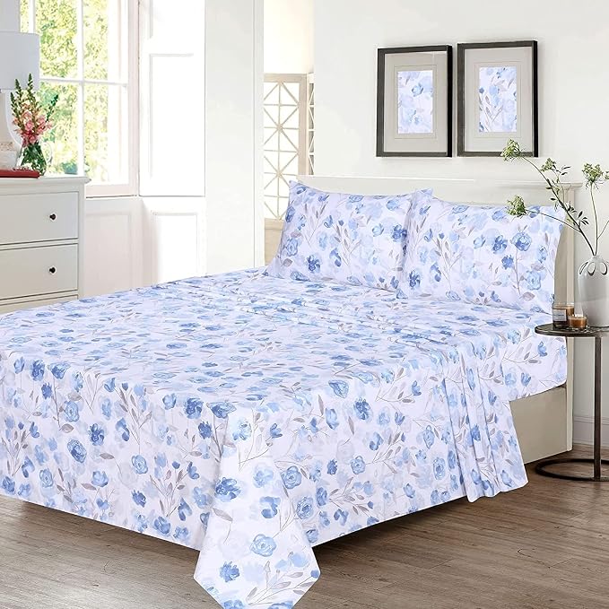 RUVANTI 100% Cotton Sheets – Queen Size Percale Bedding, Cooling & Breathable - Image 2