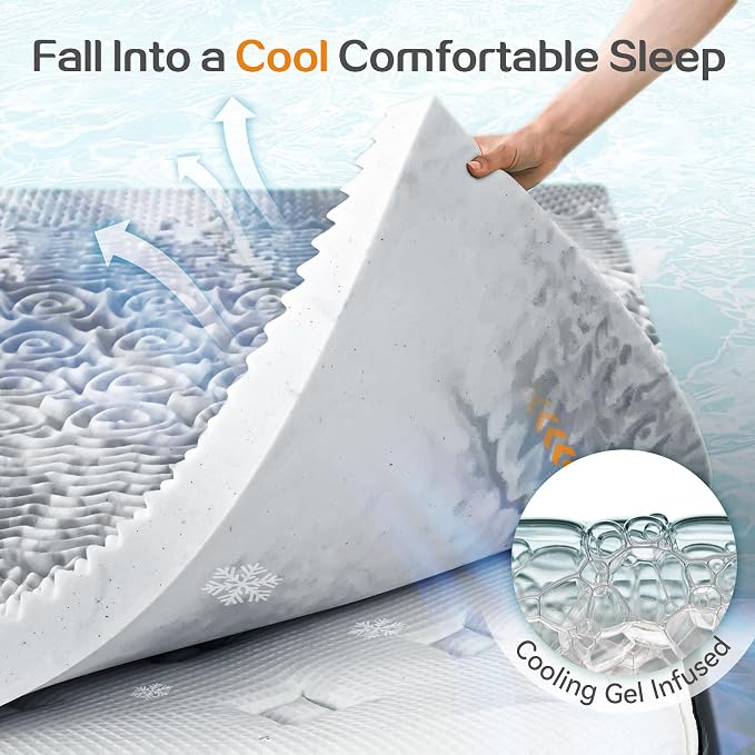 SINWEEK Mattress Topper Memory Foam Mattress Topper 1.5 Inch Queen Soft - Image 5