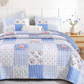 YIKUSH Quilt Sets King Size Floral Quilt Set 3 Pieces Bedding Set Bedspreads by YIKUSH