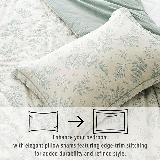LEMIROE Botanical Cotton Comforter King Size - Image 3
