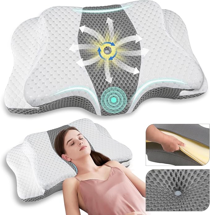 Pain Relief Cervical Pillow for Neck Support, Adjustable Ergonomic Pillow Cozy - Image 7