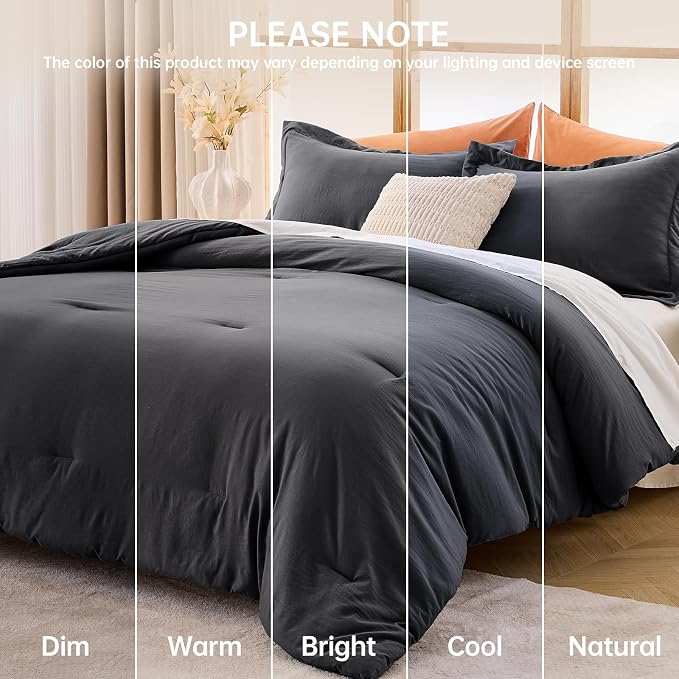 MUXHOMO Queen Comforter Set, All Season Ultra Soft Down Alternative Bedding - Image 9