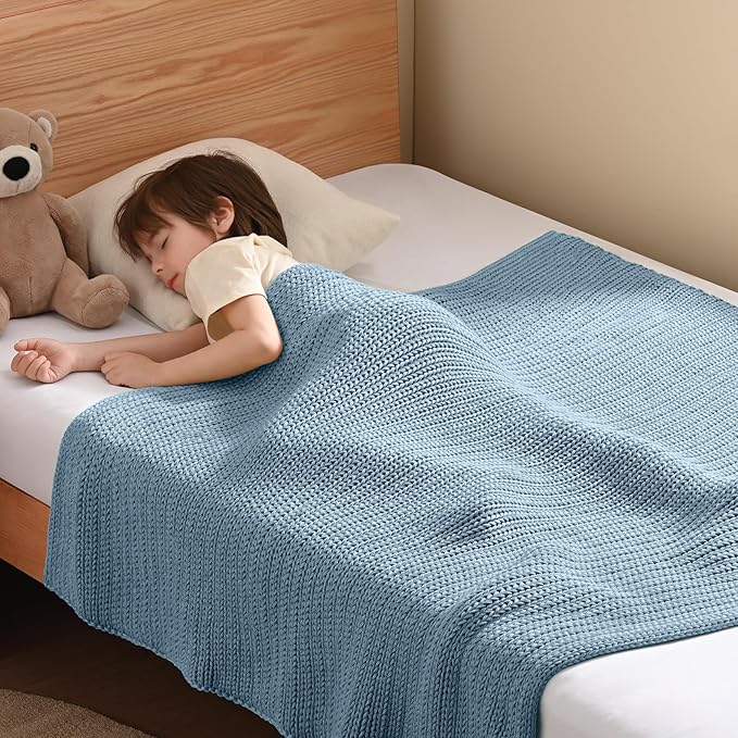 Guohaoi Knitted Weighted Blanket No Beads Cooling Heavy Blanket, Home Decor by GuohuoiHomeKitchen