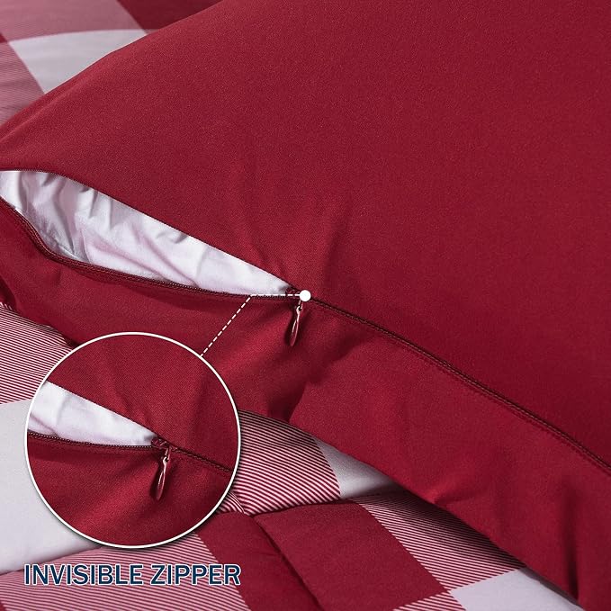 downluxe Lightweight Plaid Comforter Set - Image 5