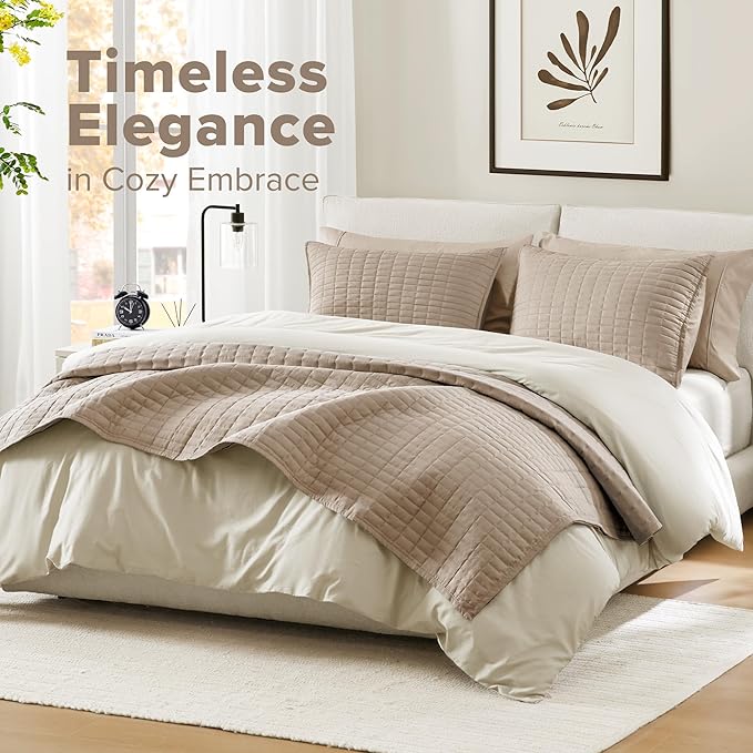 Comfort Spaces Kienna Quilt Set- Double Sided Stitching Design Summer Blanket - Image 2
