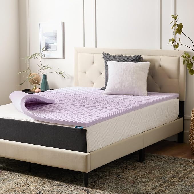 LUCID Lavender Infused 2 Inch Memory Foam Mattress Topper by Lucid