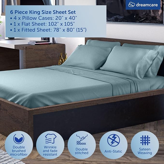 DREAMCARE King Size Sheets Set - Image 3