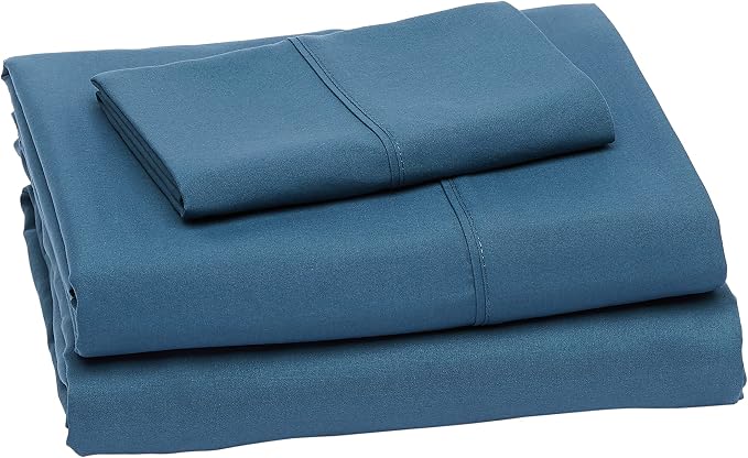 Amazon Basics Lightweight Breathable Brushed Microfiber 3-Piece Bed Sheet Set - Image 2
