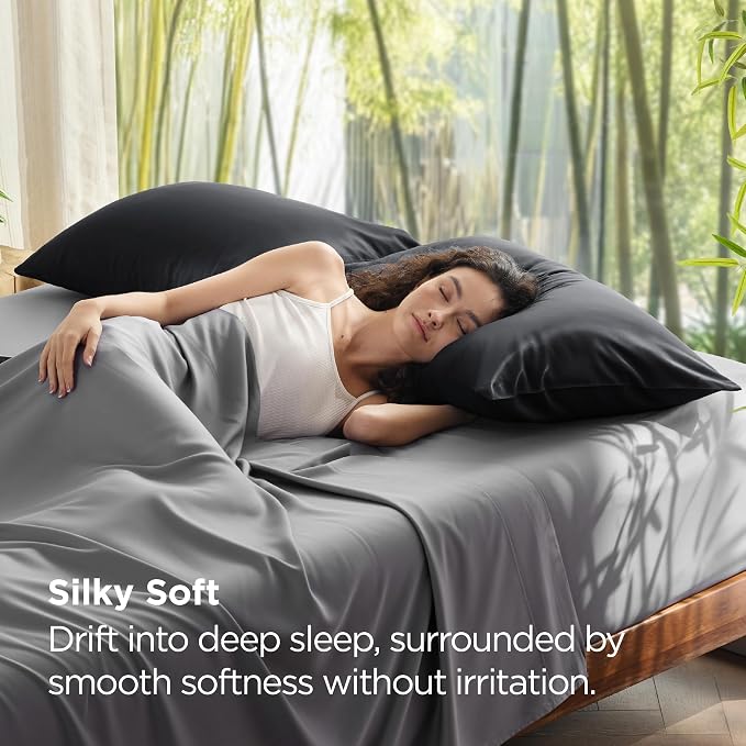 Bedsure Zipper Pillow Cases Queen, Cooling Pillow Cases Queen Size Set of 2 - Image 3