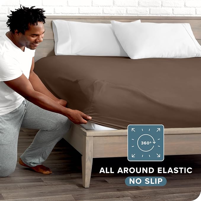 Bare Home Fitted Bottom Sheet Full XL Size - Image 3