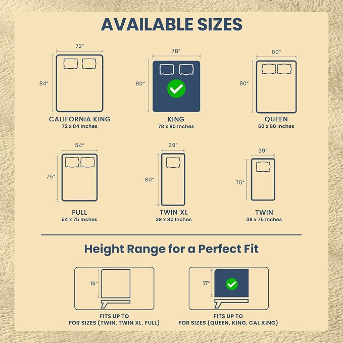 King Size Mattress Protector Waterproof, Premium 200 GSM Terry Mattress Cover - Image 3
