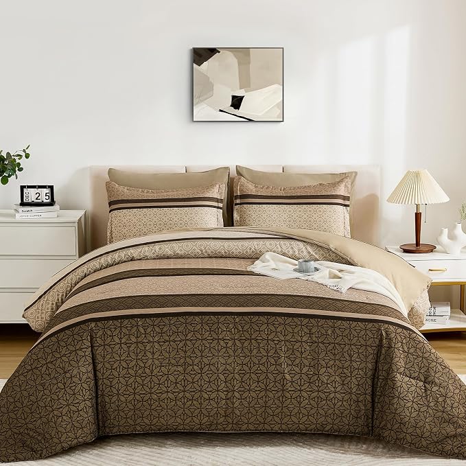 WONGS BEDDING Twin Comforter Set 6 Pieces, Soft Lightweight Micorfiber Bedding - Image 3