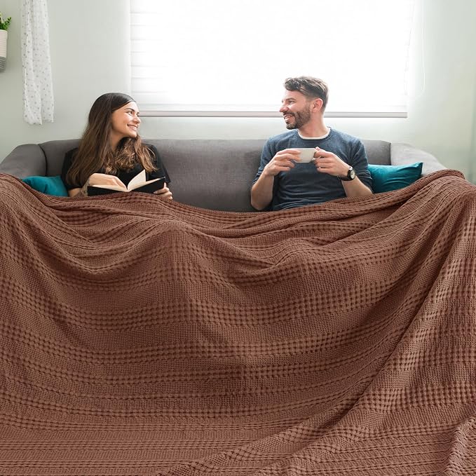 PHF Cooling Waffle Blanket California King Size, Lightweight 60% Rayon from - Image 8