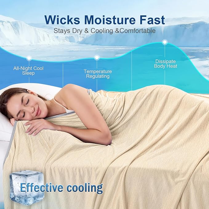 KMUSET Cooling Blanket Twin, Double Sided Summer Cooling Blankets - Image 4