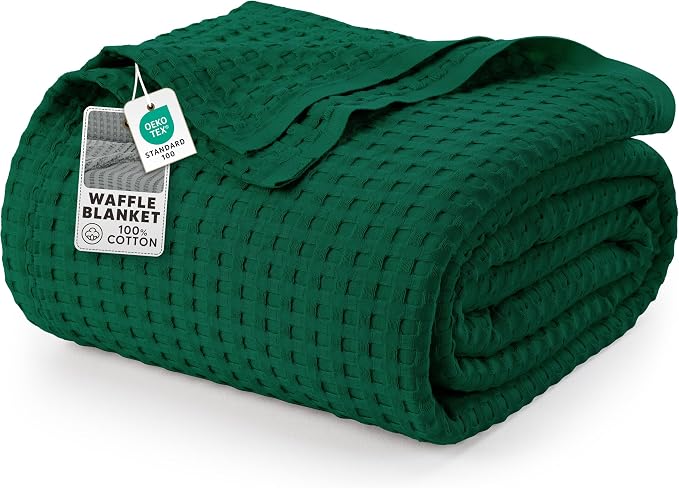 Utopia Bedding 100% Cotton Waffle Weave Blanket Queen Size by UTOPIABEDDING