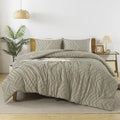 Andency Oatmeal California King Comforter Set, Boho Cal King Soft Warm Tufted by Andency