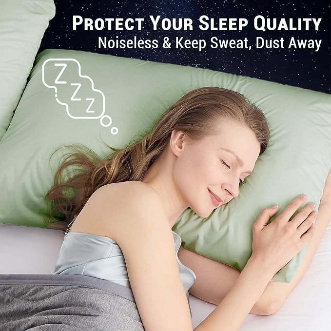 Gogreen Bamboo Rayon Waterproof Pillow Protector, Breathable Pillow Cover - Image 5