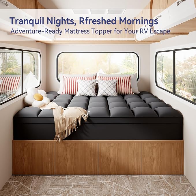 ELEMUSE RV Short Queen Grey Mattress Topper - Image 2