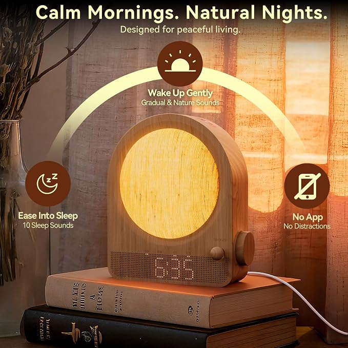 Vivilumens Gradual Sunrise Alarm Clock & White Noise Sound Machine - Image 4
