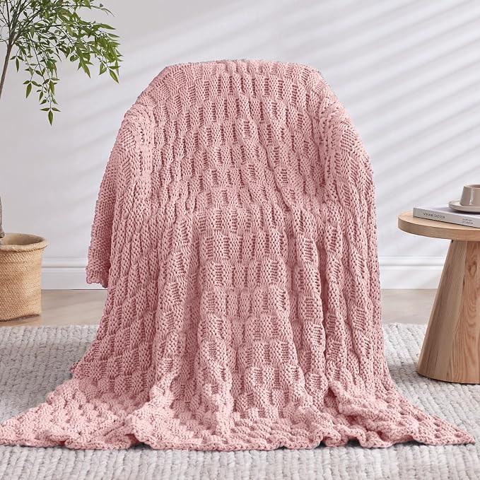 Knitted Weighted Blanket Adult, No Beads Heavy Blanket 60” x 80'' 15lbs - Image 9