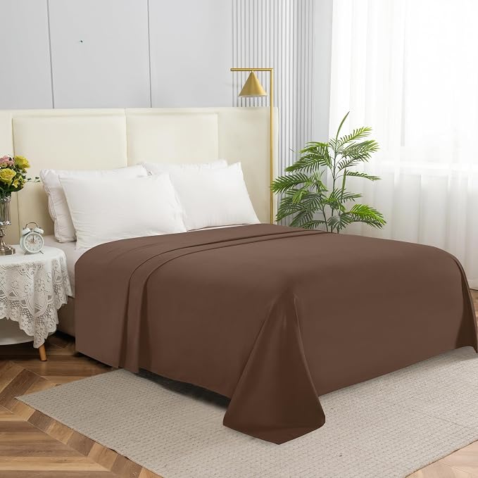 Elegant Comfort Premium Hotel Quality 1-Piece Flat Sheet, Luxury & Softest 1500 by ELEGANTCOMFORT