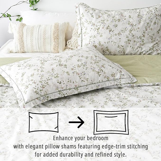 LEMIROE Botanical Cotton Comforter Queen Size - Image 3