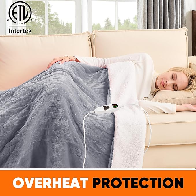 greenoak Heated Blanket Electric Throw 50"X60", Heating Blanket - Image 2
