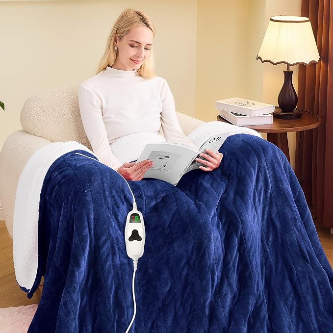 greenoak Heated Blanket Electric Twin 62"X84", Heating Blanket by Greenoak