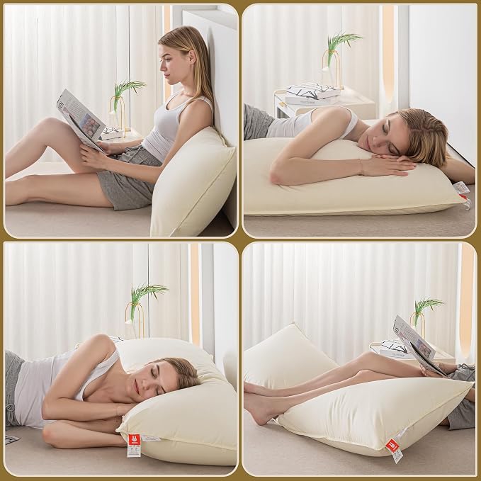 Goose Down Body Pillows for Adults, Large Body Pillow for Side Sleeper - Image 7