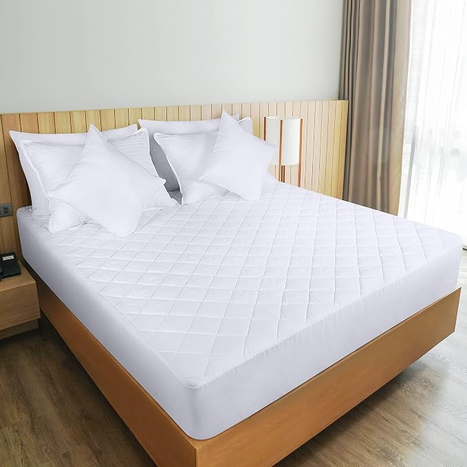 Utopia Bedding Quilted Fitted Mattress Pad, Queen Size, Elastic Fitted Mattress - Image 6