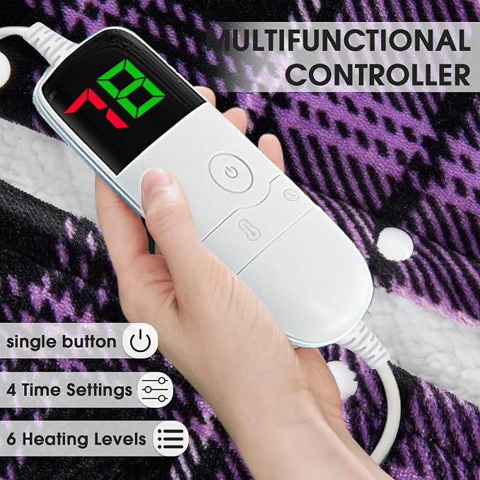 Heated Electric Blanket Queen Size, 84X90 Heating Blanket Queen - Image 3