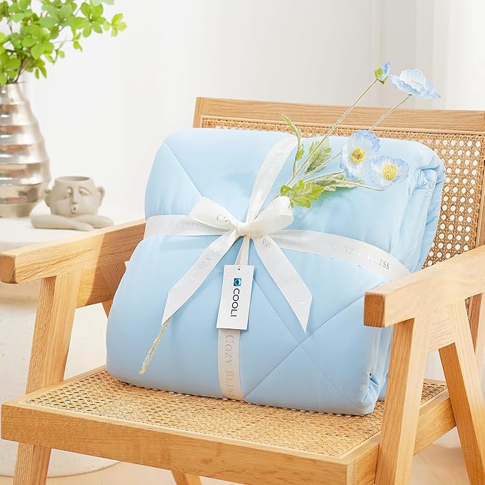 Cozy Bliss Cooling Comforter Twin Size, Cooling Blankets - Image 6