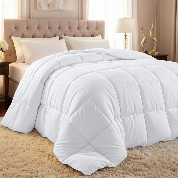 Utopia Bedding Queen Comforter Duvet Insert, Quilted White Comforter by UTOPIABEDDING