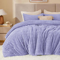 BEDELITE Fleece King Comforter Set -Super Soft & Warm Fluffy Lavender Bedding by BEDELITE