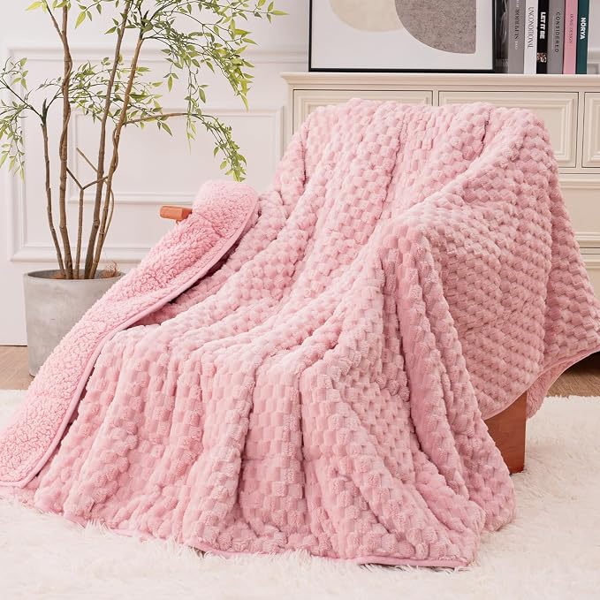 Super Fuzzy Soft Fleece Sherpa Weighted Blanket 15 lbs by EazfyPro