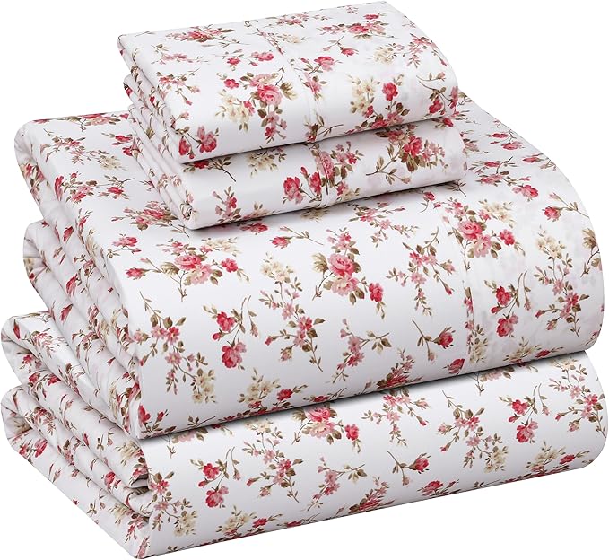 RUVANTI 100% Cotton Sheets – Full Size Percale Bedding, Cooling & Breathable by Ruvanti