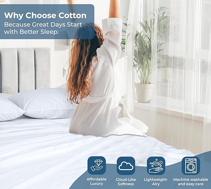 Royale Linens 100% Organic Cotton Twin XL Flat Sheet Only - Image 7